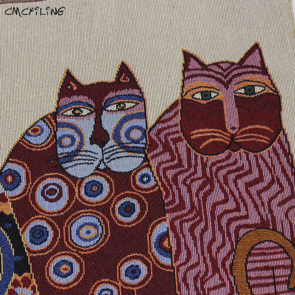 Счастливый Кот жаккардовая ткань сделай сам ручная работа лоскутное шитье