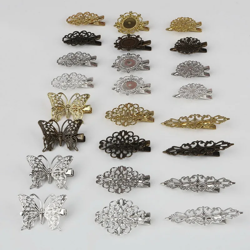 Металлическая винтажная 4 Цвета утюжок для волос заколки женщин свадебные