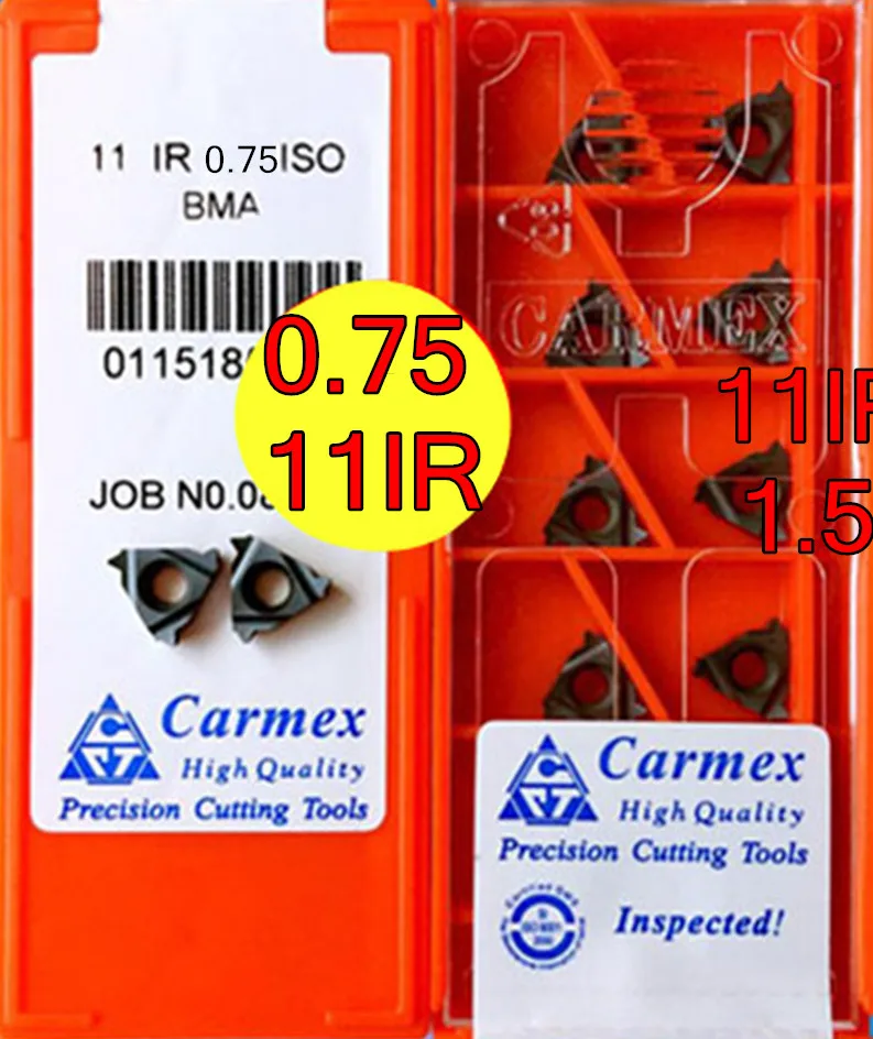 11IR 0.75ISO BMA карбидная вставка Carmex обработка: нержавеющая сталь. Легированная И т.