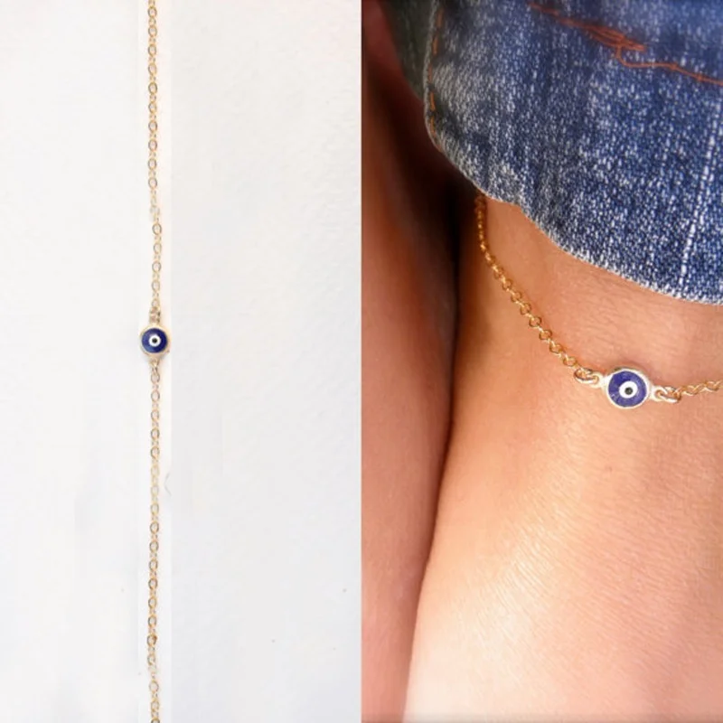 Изящный браслет на ногу с изображением сглаза удачи очаровательные турецкие