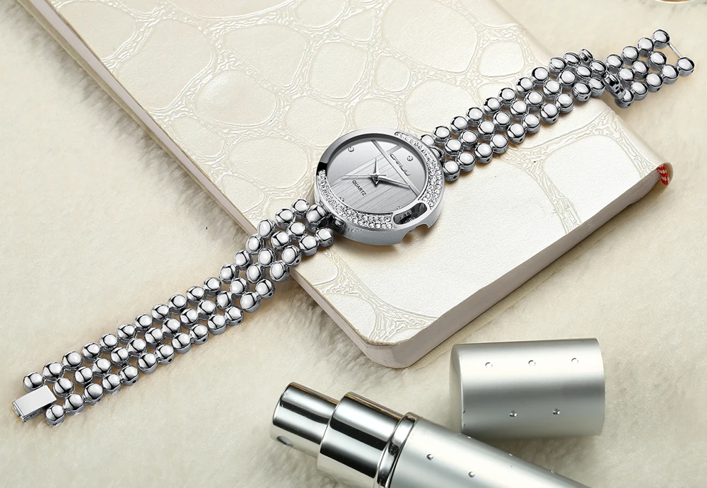CRRJU роскошные часы со стразами женские модные золотые relogio feminino reloj mujer | Наручные