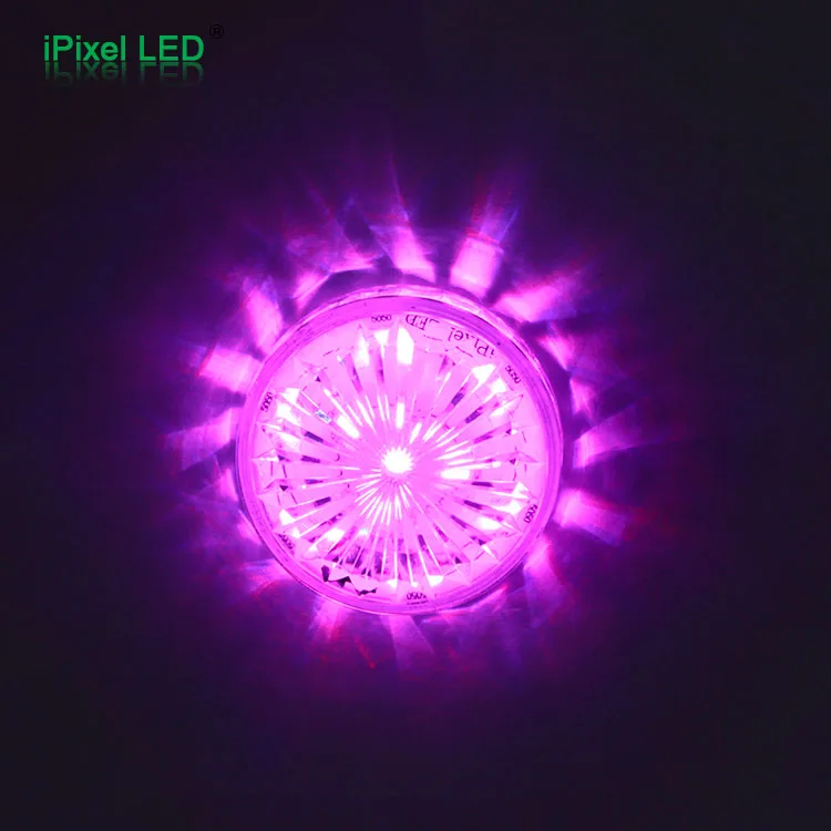Диаметр 55 мм колесо обозрения LED кабошон авто rgb Pixel IP65 ярмарка &quotсвет RGB