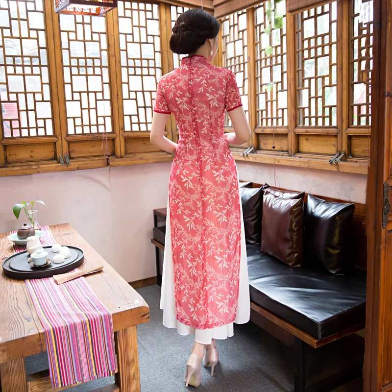 Горячая Китайский Qipao женская Одежда Лучшие Качества С Коротким Рукавом Cheongsam