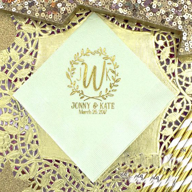 100 шт./партия бумажные салфетки на заказ | Дом и сад