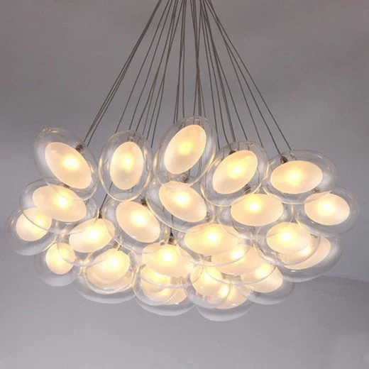 Подвесная лампа с овальным прозрачным шаром подвесное освещение стеклянные