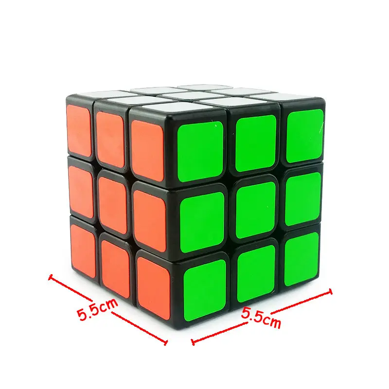 3x3 5.5cm Черная наклейка Профессиональный скоростной магический куб головоломка твист Классическая игра-головоломка обучающая 2x2x2 3x3x3 4x4x4 5x5x5 - Цвет: 3x3 5.5cm