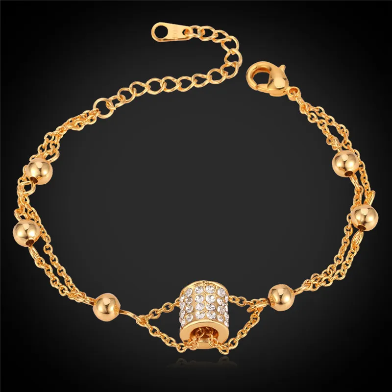 Новый браслет высокого качества красивый прозрачный горный хрусталь желтый