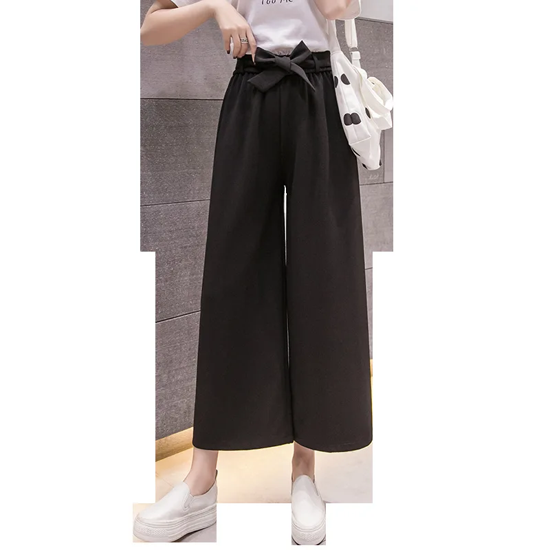 Модные весенне-летние широкие брюки женские с высокой талией свободные палаццо