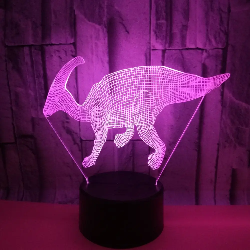 GAOPIN 3D usb-портами и светодиодным индикатором динозавр многоцветная Лампа для