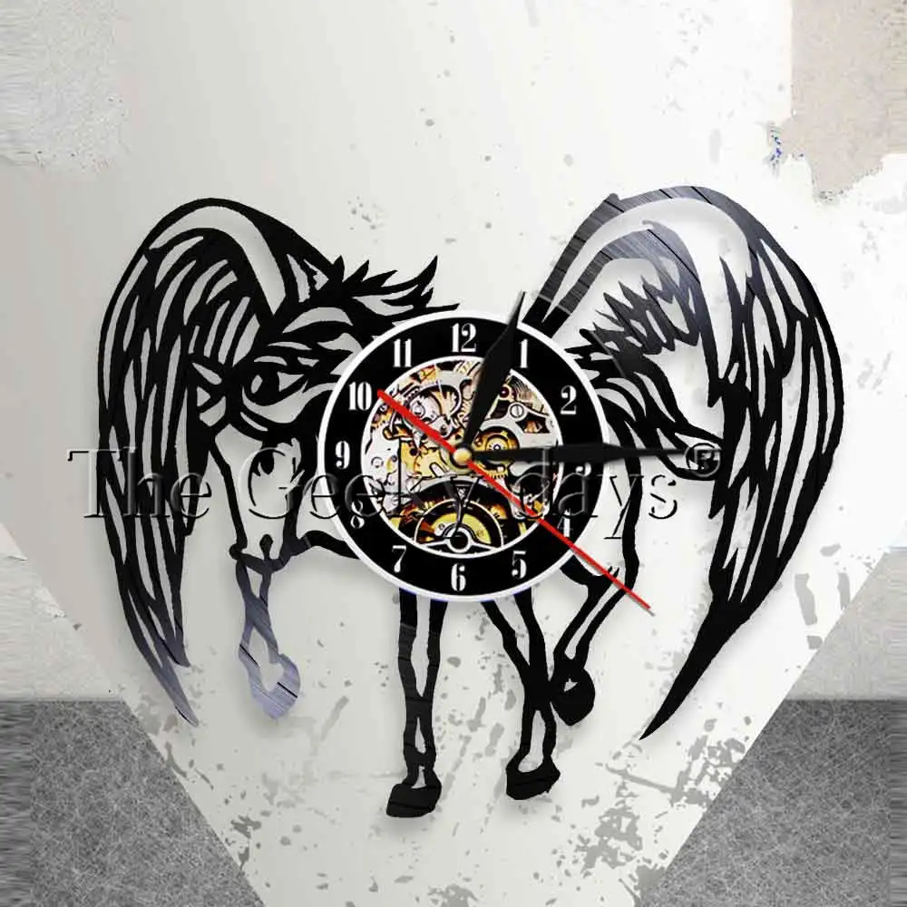 Pegasus настенные часы в винтажном стиле стены книги по искусству Фэнтези животных
