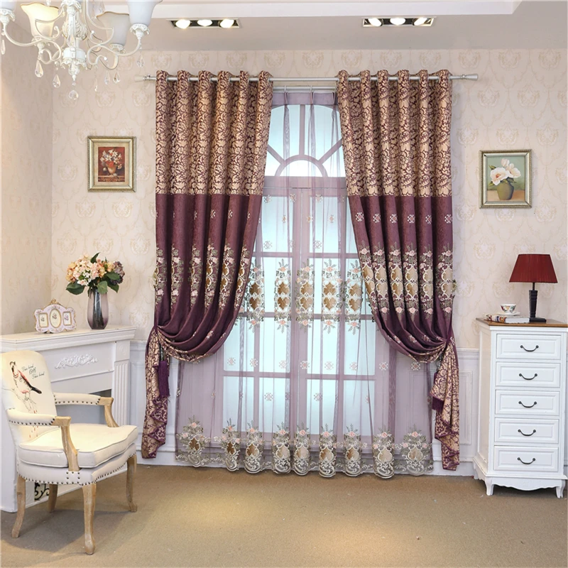 Высококачественные пользовательские европейские Роскошные затемняющие вышитые