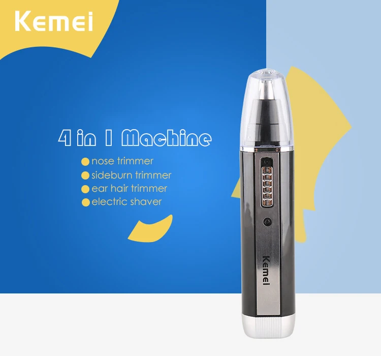 Электрический триммер для носа kemei 4 в 1 перезаряжаемая Мужская машинка стрижки