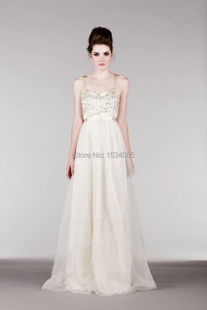 Eleagnt Vestido De Festa Longo Sweetheart Spaghetti Beaded Evening Dresses Sleeveless Floor Length Robe Soiree Chiffon | Свадьбы и