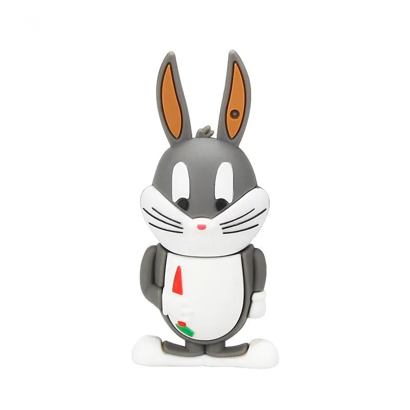 rabbit USB флеш-накопитель серии animal с реальной емкостью, 128 ГБ, флешка, 4 ГБ, 8 ГБ, флеш-накопитель, 16 ГБ, 32 ГБ, 64 ГБ, usb карта памяти с мультяшным кроликом - Цвет: rabbit