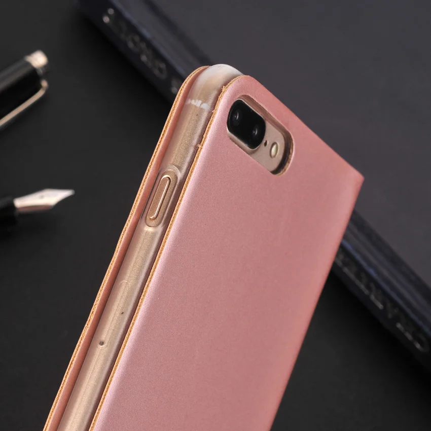 Кожаный чехол-бумажник с откидной крышкой для Apple iPhone 7 Plus 8 iPhone7 plus iPhone8 iohone i-Phone