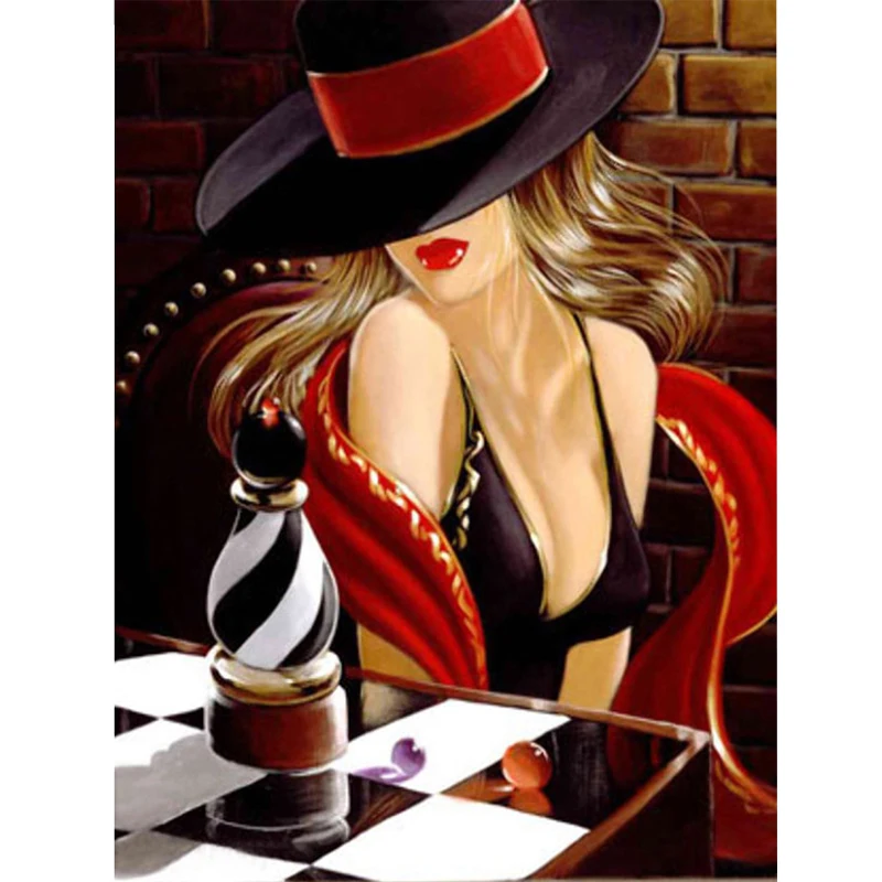 

5D DIY Diamond Painting Full Drill Diamond Embroidery Sexy Woman Pattern Cross Stitch Wall Stickers Decorations For Home