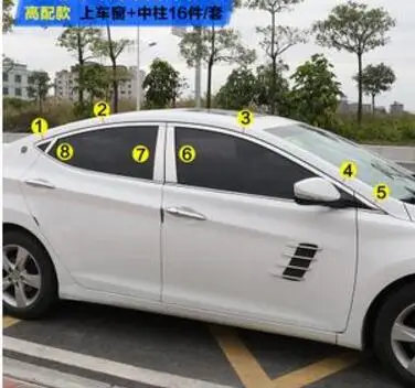Для 2012 Hyundai Elantra оконная накладка из высококачественной нержавеющей стали (до +