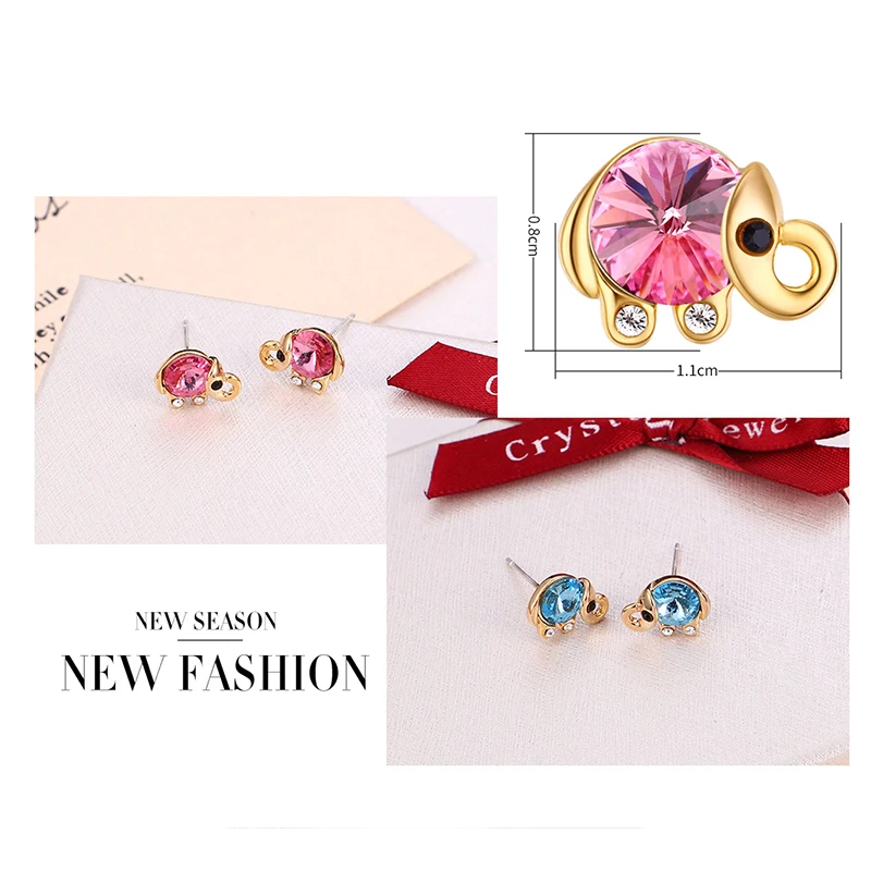 Забавные детские кристаллы от Swarovski женские Украшения в виде животных для