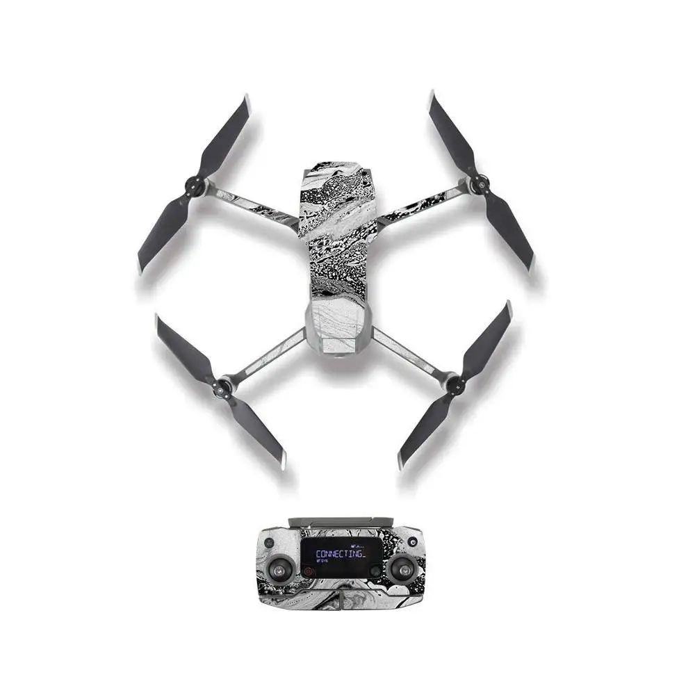 YSDJM20217 Черный и белый узор стильный стикер кожи для DJI Mavic 2 Pro& Zoom Drone корпус пульт дистанционного управления батарея защитная пленка - Цвет: YSDJM20217