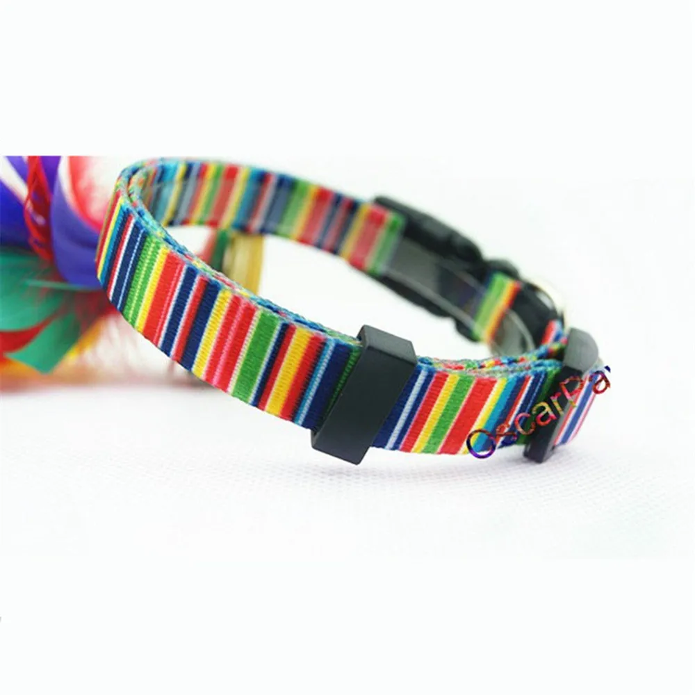Радужный ошейник для собак S M аксессуары Принадлежности животных|dog collar|rainbow dog