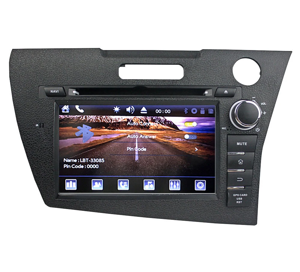 7-дюймовый автомобильный DVD-плеер с GPS Navi (опционально) аудио радио стерео USB/SD AUX BT/TV