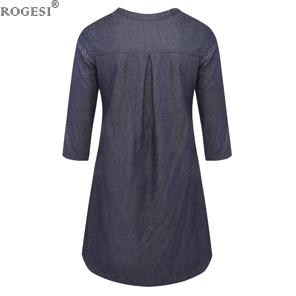 Rogesi 2018 женское платье 2017 джинсовые платья Винтаж Vestido Vestidos femininos с поперечной