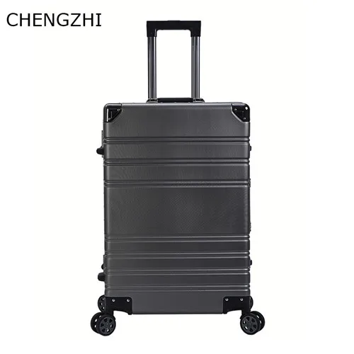 CHENGZHI Роскошные багажные серии 2" 24Inch прокатки багаж Spinner бренд тележки чемодан, дорожная сумка с колесами - Цвет: dark gray