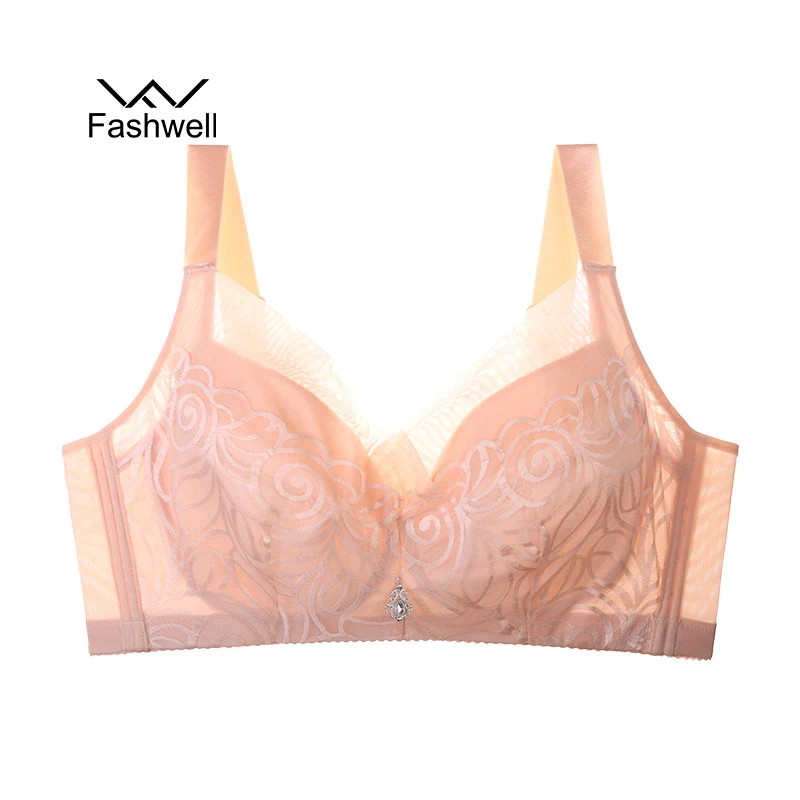 Fashwell Push up Large Cup bras Big Size Lace Women Underwear Full Coverage Comfortable Bra for | Женская одежда