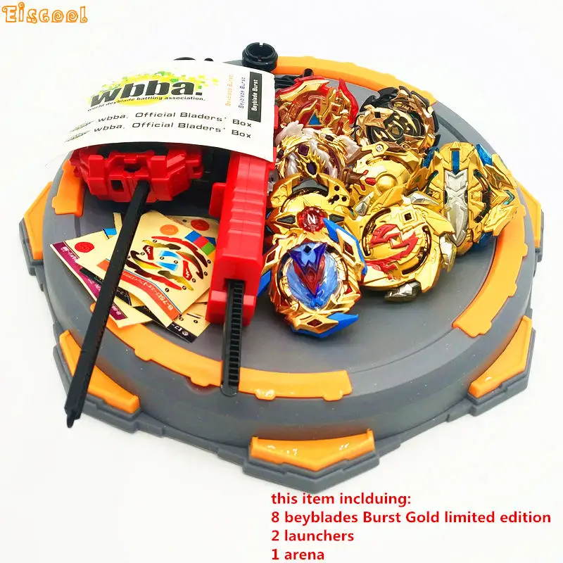 Волчок beyblade Burst игрушка с пусковым устройством стартер и арена игрушка Металл Fusion Бог bayblade Blade лезвия игрушки - Цвет: gray Arena B