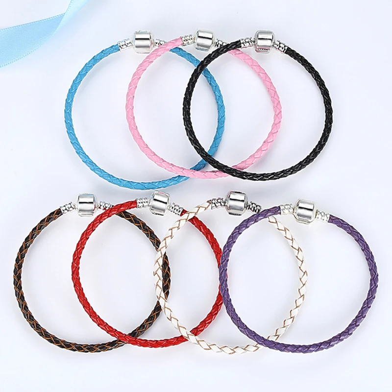 Браслет из натуральной кожи с шармами сделай сам для мужчин и женщин|bracelet leather