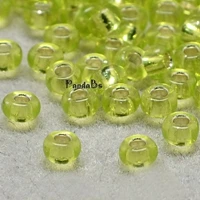GreenYellow 100 г Серебристые 11/0 круглые прозрачные стеклянные бусины для изготовления ювелирных изделий своими руками 2x1,5 мм отверстие: 0,3 мм 6000 шт/50 г - Цвет: GreenYellow