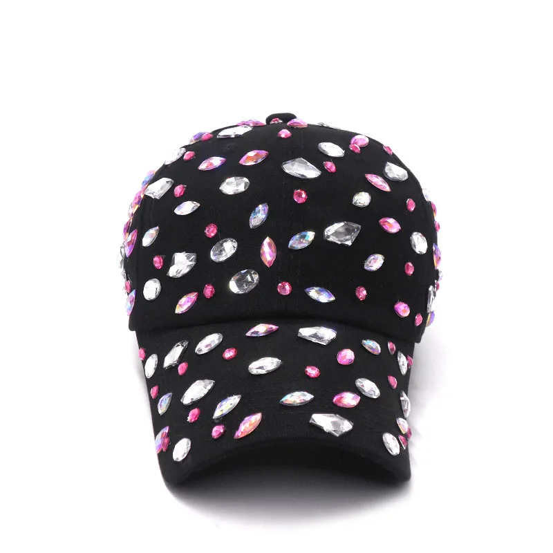 Новинка женские Стразы шляпы алмазная солнцезащитная Кепка Swag Casquette