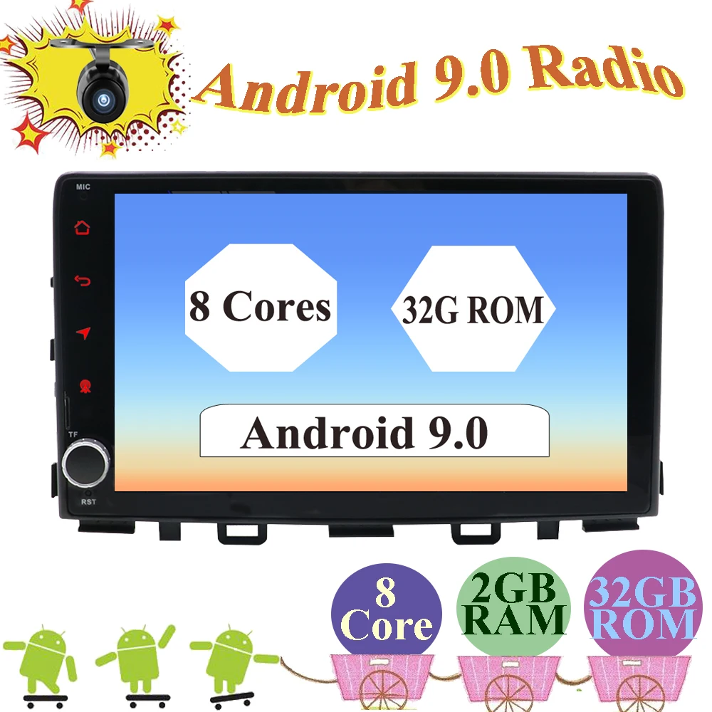 2 din Авторадио для Kia RIO Android 9,0 с gps wifi зеркальная связь камера заднего вида карта радио тюнер usb Aux Bluetooth