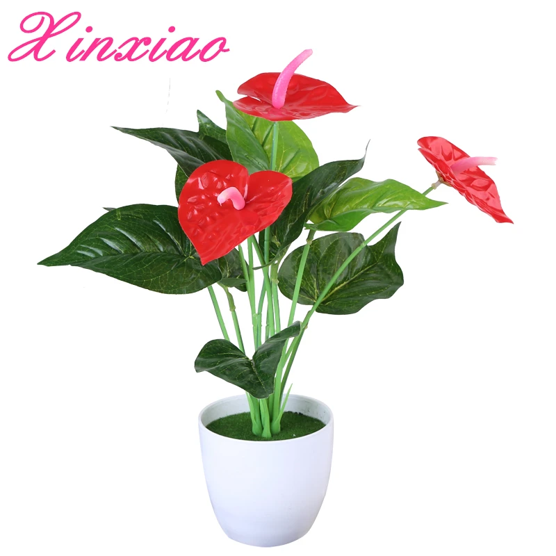 Искусственные растения костюмы семейного гостиная Таблица горшках стол чай