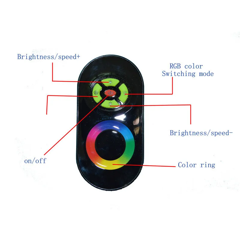 5 м IP65 2835 Водонепроницаемая RGB Светодиодная лента с RF сенсорным беспроводным