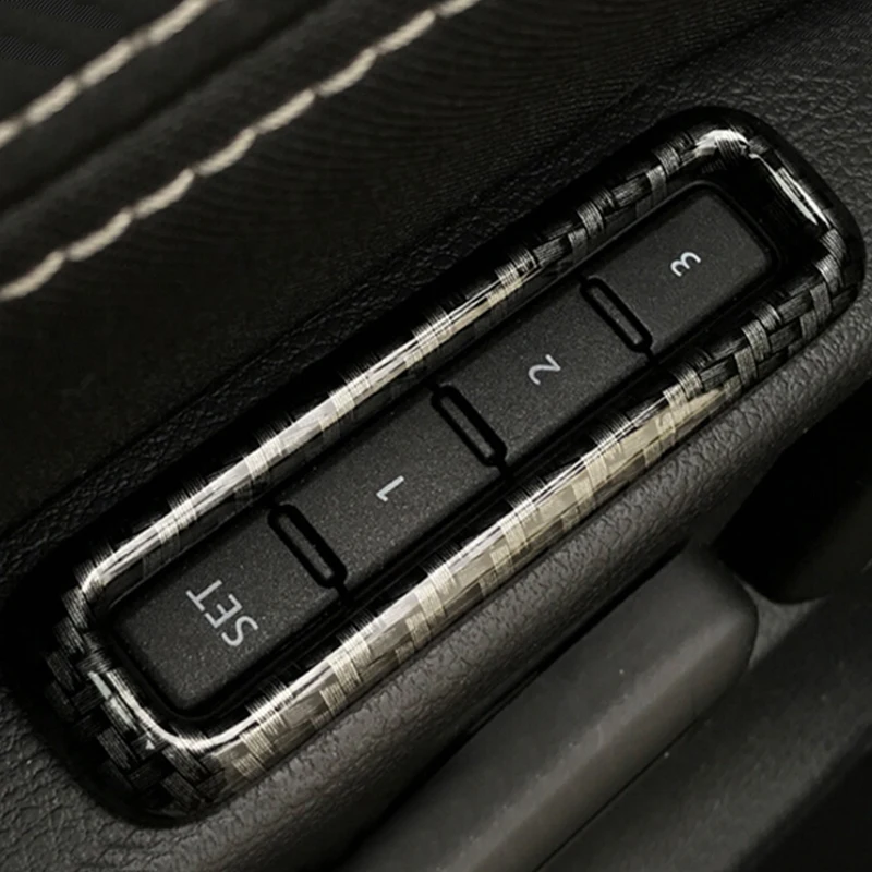 Фото Для Skoda Superb 2016-2018 автомобильный Стайлинг автоаксессуары ABS матовый/углеродное волокно главный автомобильный переключатель памяти сиденья водителя крышка отделка №1