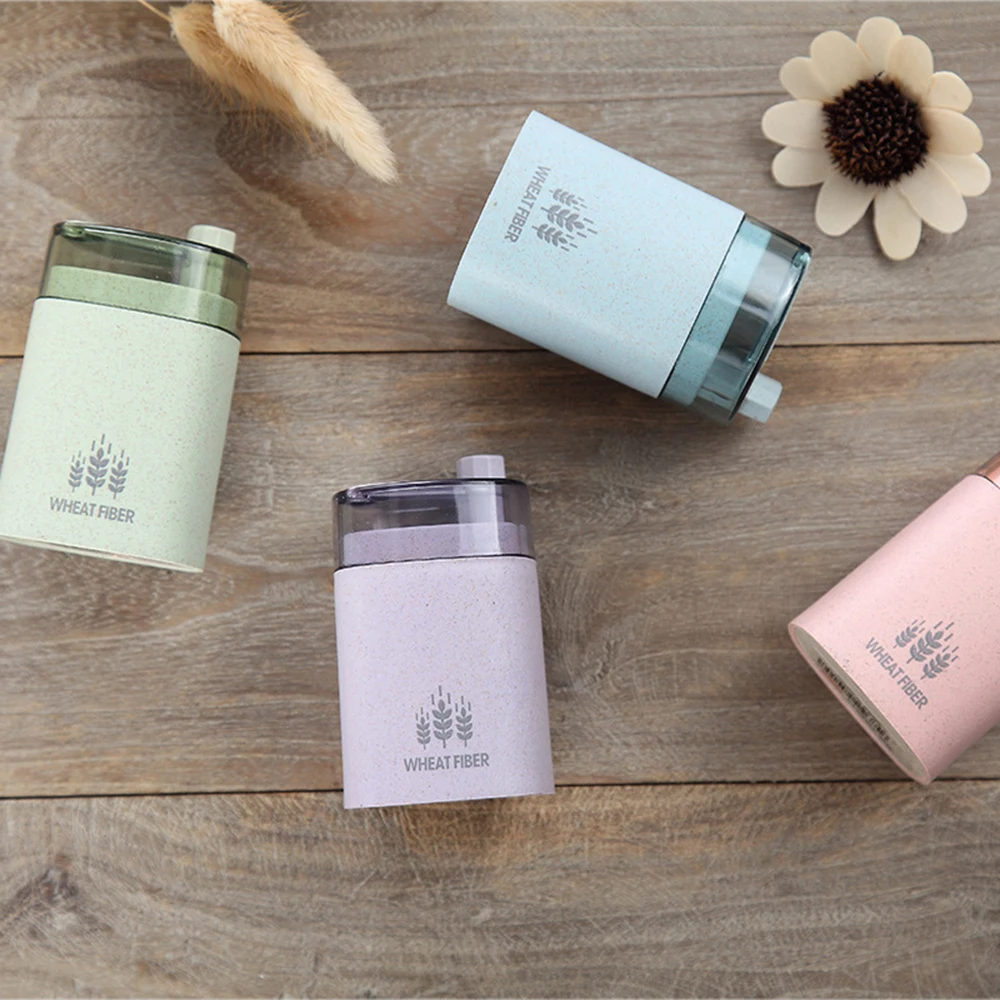 Портативный автоматический держатель для зубочисток из пшеничной соломы