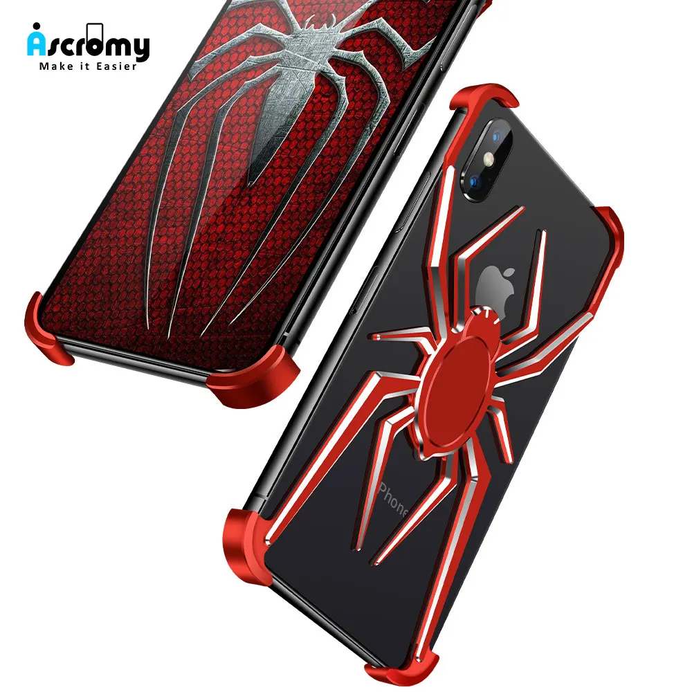 Чехол Ascromy для iPhone XS Max роскошный противоударный Блестящий металлический бампер