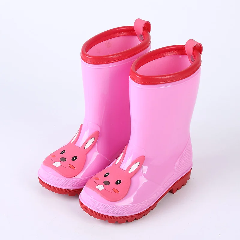 Children's Rain Boots Cartoon Three-dimensional Pattern PVC Waterproof Non-slip Student Shoes Kids |