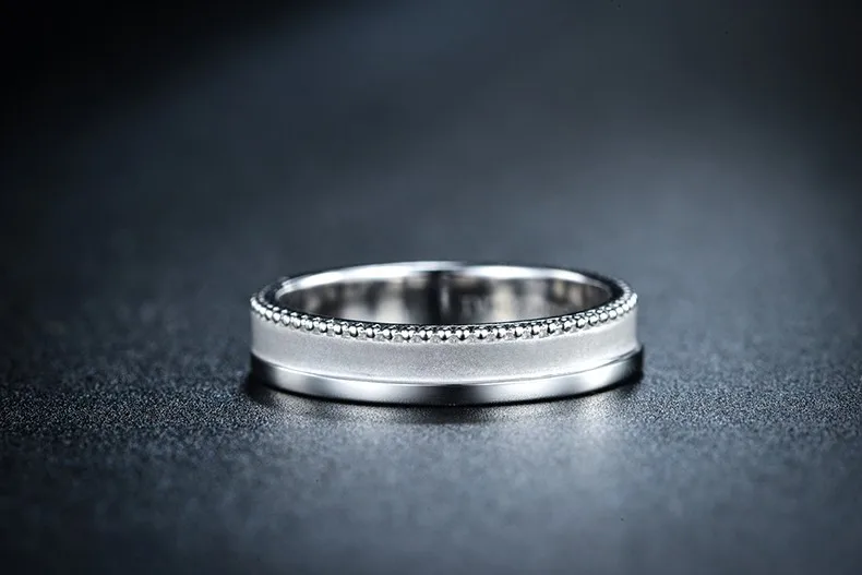 ZOCAI 0,13 КТ сертифицированный бриллиант обручальное Bands18K из белого золота(Au 750) Для женщин и Для мужчин обручальное кольцо JBQ00155AB