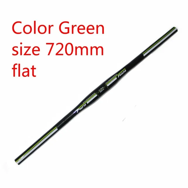 Flat Green 720mm Аутентичный Pura raza полный углеродного волокна горный велосипед ручка MTB руль прямо на плоской крест mtb руль - Цвет: Flat Green 720mm