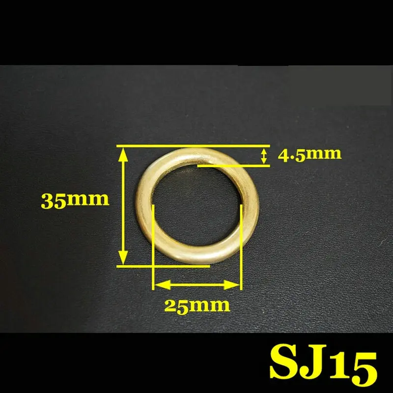 

50PCS/LOT 25X35X4.5MM Brass O Ring Yellow Copper Round Ring Forged And Seamless
