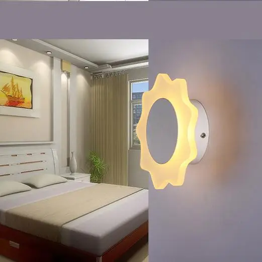 1 шт. Подсолнух Светодиодная лента настенное бра офисное освещение современные 8