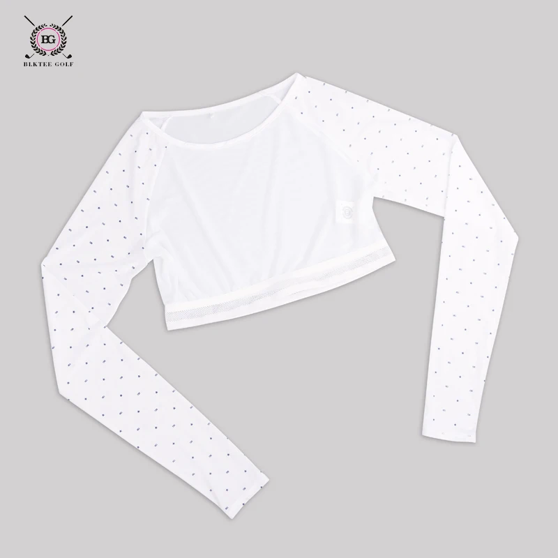 BLKTEE рубашки для гольфа женские с длинным рукавом Солнцезащитная сетка дышащая