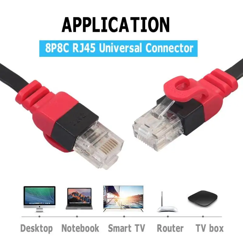 Ethernet кабель плоский дизайн CAT6 плоские кабели RJ45 Lan сетевой Патч корд для