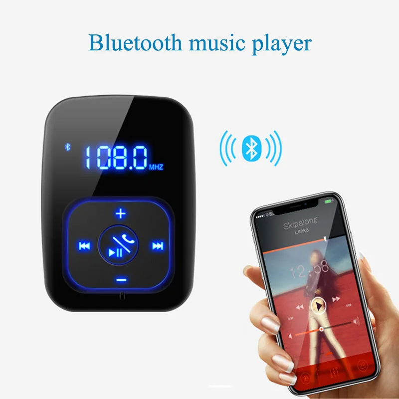 Автомобильный Bluetooth-гарнитура FM-передатчик беспроводной Bluetooth A2DP AUX 3 5 мм аудио MP3
