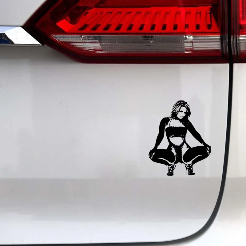 YJZT 15.9*12.9CM Sexy Tempting Hot Girl Black/Silver Zero Defect Vinyl Decal Car Sticker Excellent Design Silhoutte C20-0613 - купить по