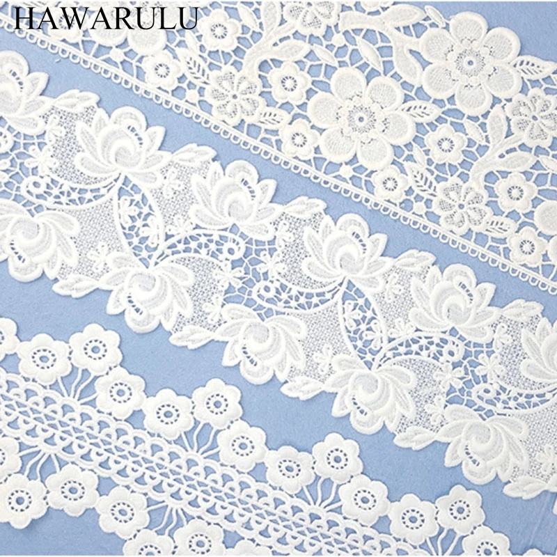 HAWARULU, 2 ярда, 3 цвета, сделай сам, ручная работа, Свадебная вечерняя ткань, тюль, кружево, африканская кружевная ткань, отделка, цветок, кружевная отделка, кружевная лента