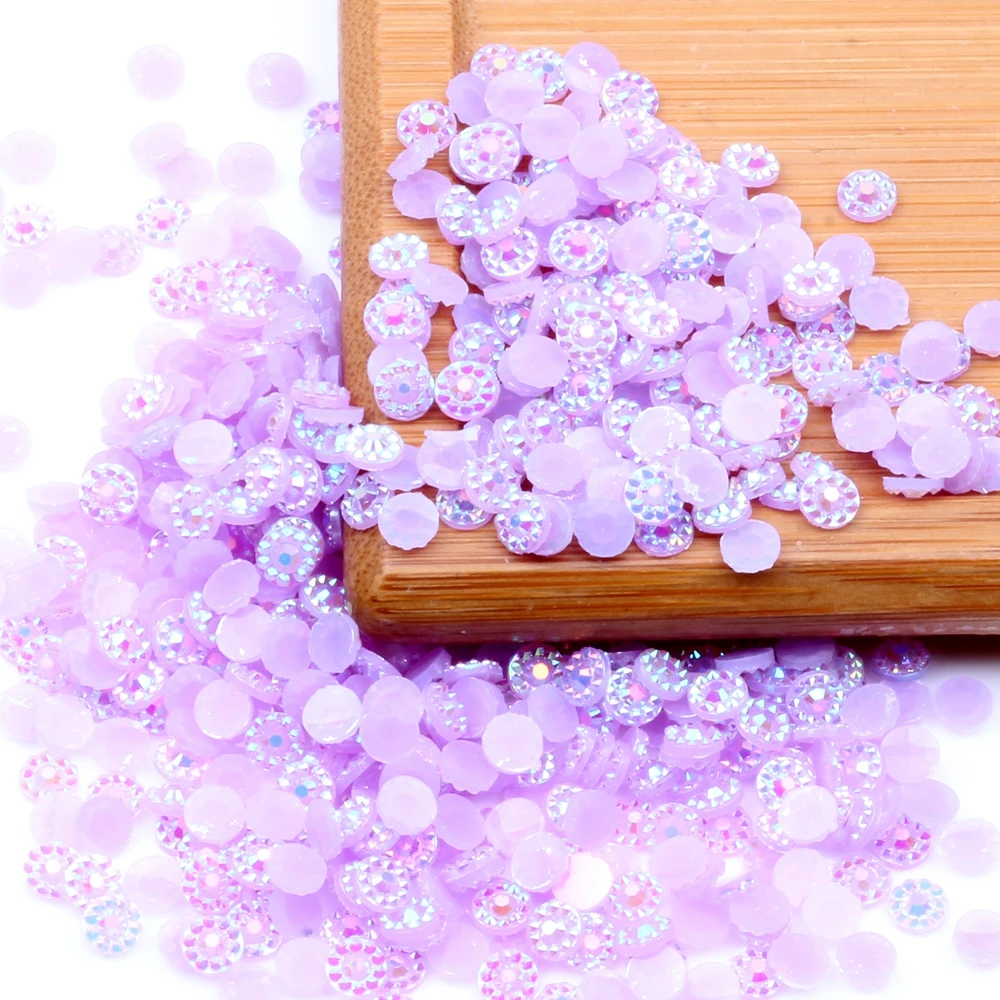 11 JELLY PALE PURPLE Желе AB цвета 4 мм 10000 шт Смола Подсолнух Стразы Круглый 3d-украшения для ногтей модная палка дрель Одежда DIY дизайн - Цвет: 11 JELLY PALE PURPLE