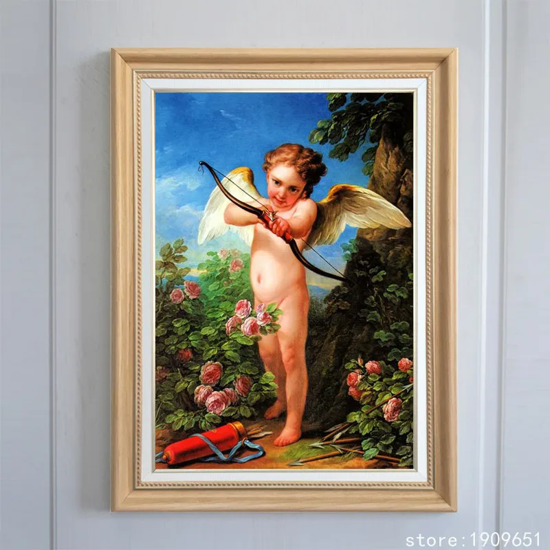 Классические Религиозные фигуры без рамки стрела любовь ангел холст печать